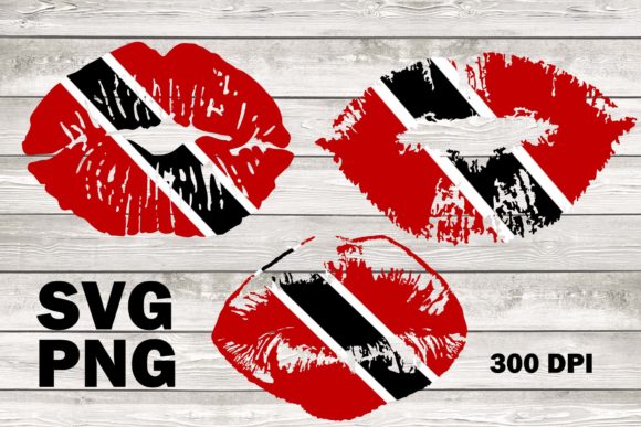 3 Trinidad and Tobago Lips Graphics for Branding and Illustrations