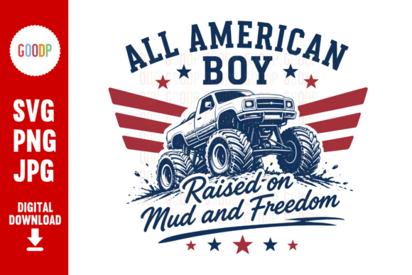 All American Boy Monster Truck Graphics