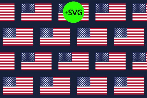 American Flag Dark Background Vector Graphics