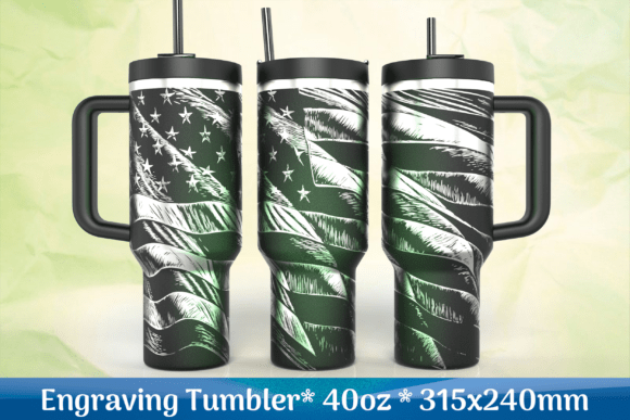 🇺🇸 American Flag Tumbler Wrap Graphics for Laser Engraving