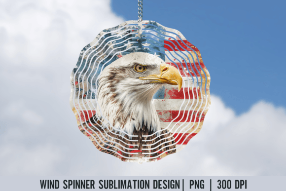 Eagle Patriotic Wind Spinner Graphics for Crafts