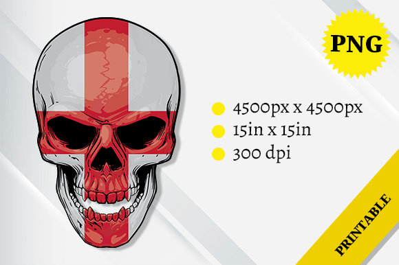 England Skull X Flag