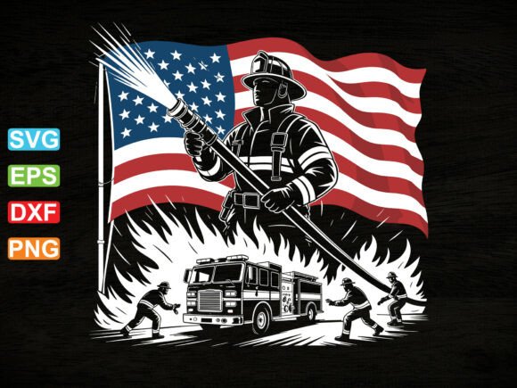Fire Fighter Dad SVG for Crafts and Graphics