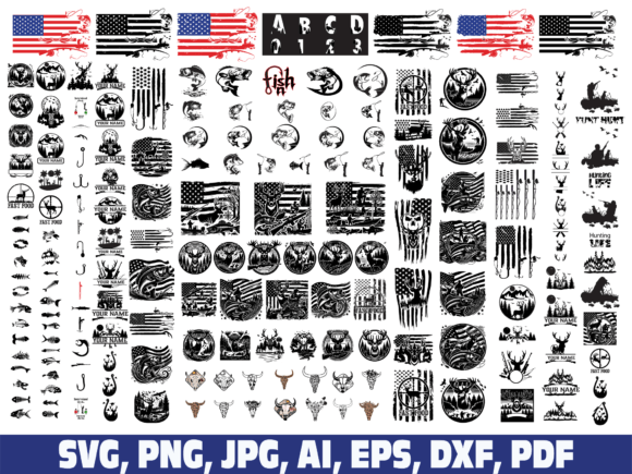 Fishing Hunting Svg Bundle for Bold Branding