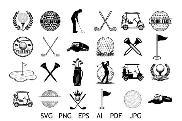Golf Logo SVG Bundle for Crafts and Graphics