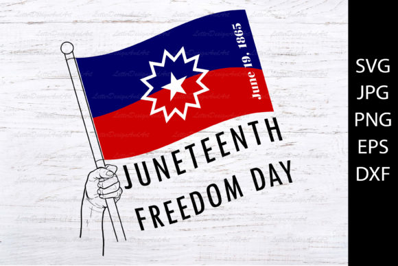 Hand Holding Juneteenth Flag Illustration for Branding and Marketing