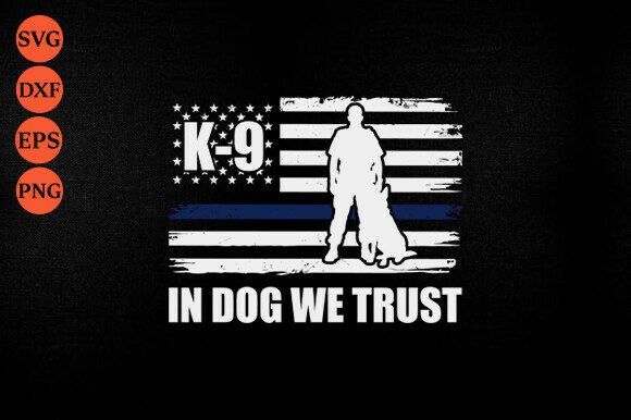 K-9 Thin Blue Line Graphics for Crafts
