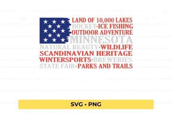 Minnesota Characteristic Words SVG for Crafts and Graphics