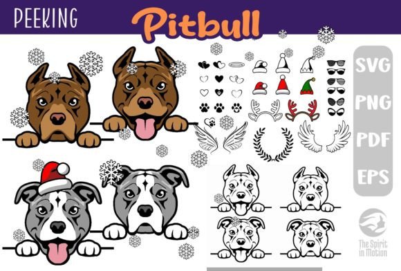 Peeking Pitbull SVG for Crafts and Graphics