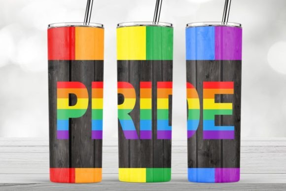 Pride Tumbler Rainbow Graphics for Crafts