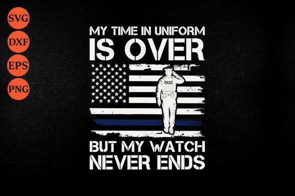 Retired Police Officer Graphics for Crafts