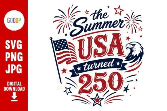 The Summer USA Turned 250 SVG: A Patriotic Graphic for Content Creators