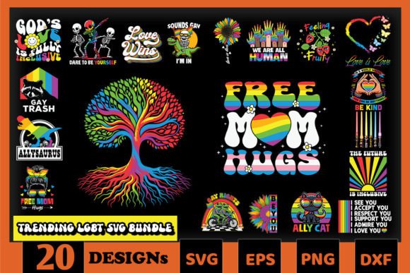 Trending LGBT SVG Bundle Graphics for Crafts
